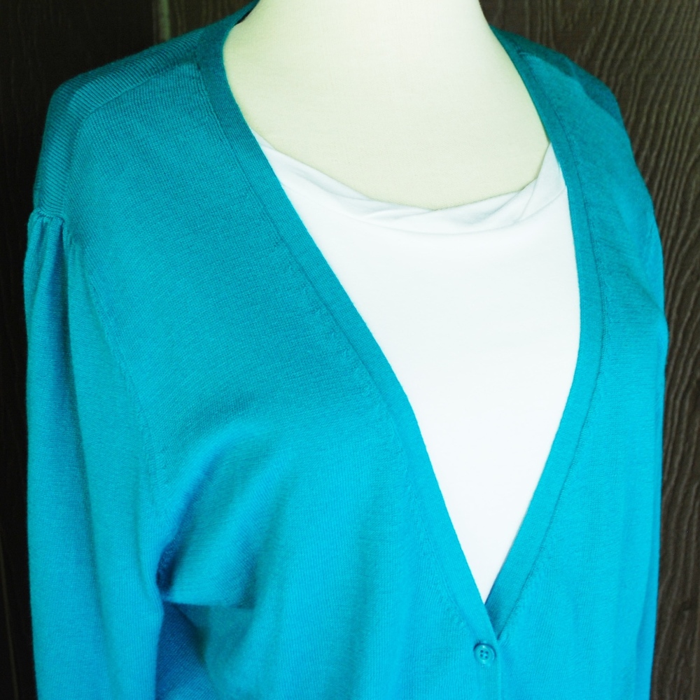 Halogen Turquoise Cardigan sz XL